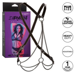 Euphoria Multichain Plus Size-sele med cross-back-design och kedjedetaljer