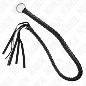 Svart ormpiska Snake Whip med ergonomisk handring