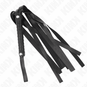 KINK Black Wide Tail Whip – svart piska med bred svans, 48.5 cm