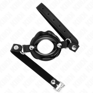 Läppformad bondage gag KINK Lip Gag 8 cm med justerbara band