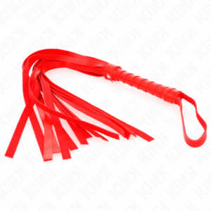 Red Whip piska 45 cm i intensiv röd färg, stilren design
