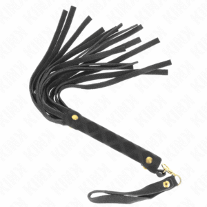 KINK Black Suede Mini Whip 30 cm minipiska i mockavetyg