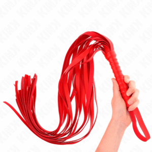 Röd piska med kort handtag och långsvans, Short Handle Long Tail design