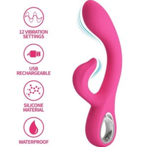 FRITZ Rabbit Vibrator i slät silikon med dubbla vibrationslägen