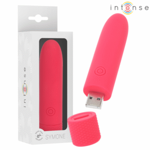 Symone Bullet minivibrator i röd silikon med 8 vibrationsmönster