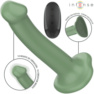 INTENSE BECCA vibrator i grön färg med fjärrkontroll och sugkopp
