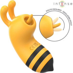 Lekfull Maya Bee vibrator med rosa och grön bi-design för klitoris-stimulering.