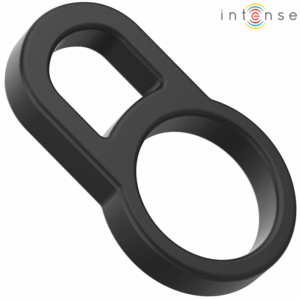 Dubbel penisring Bobby av svart silikon med ergonomisk passform