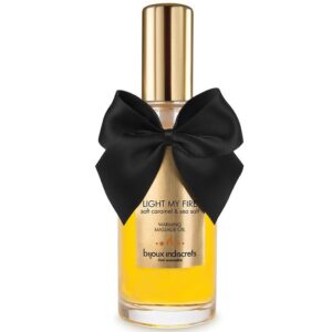 Värmande massageolja Light My Fire karamell, 100 ml glasflaska