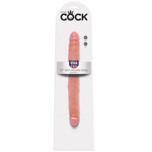King Cock Slim Dubbeldildo 30 cm i realistisk design med två ändar