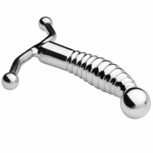 Metal Hard Prostatamassager i rostfritt stål, ergonomisk handtag