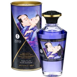 SHUNGA Aphrodisiac uppvärmande massageolja med smak av exotiska frukter
