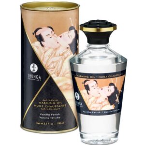 Värmande massageolja Fetish Vanilla — ätbar aphrodisiac olja med vaniljsmak