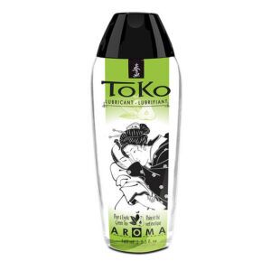 Toko Aroma fruktsmak glidmedel i 165 ml flaska med päron och grönt tè