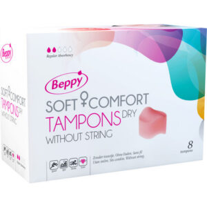 Soft Comfort Dry Tamponger 8-pack — trådfritt mensskydd med mjuk struktur