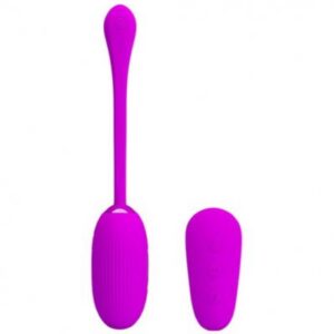 Pretty Love Shock Fun vibratorägg — 19 cm svart silikon med jämn yta