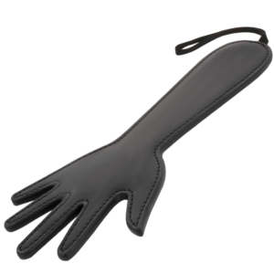 Hand paddel Darkness Fetisch i svart med matchande sömmar för BDSM