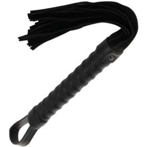 Svart bondage-piska från Mörker-kollektionen med handtag