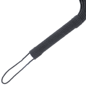 Svart bondage-piska Darkness 50 cm med bekvämt handtag