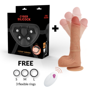 Fjärrstyrd Mr Rick strap-on sele i vinyl med fullständig fjärrkontroll