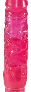 Realistisk Pink Love Vibrator dildo med böjd form och ådriga detaljer