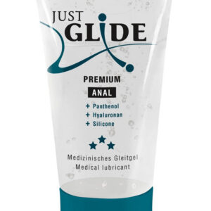 Flaska Just Glide Premium silikonbaserat glidmedel i två storlekar