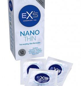 Paket med 12 st EXS Nano Thin kondomer i tunn kvalitet