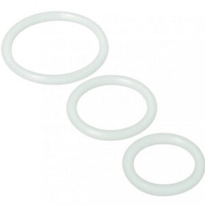Penisring Clear 3-Pack i mjukt silikon med tre ringar i olika storlekar