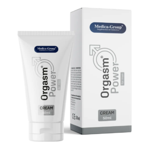 Flaska med Orgasm Power stimulerande intimkräm för män, 50 ml