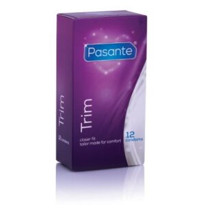 Trim kondomer 12-pack med smalare passform för naturlig känsla och ökad säkerhet