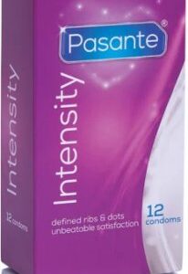 Pasante Intensity Ribs & Dots texturerade kondomer i 12-pack