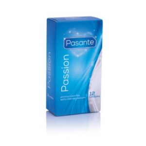 Räfflade Pasante Passion kondomer 12-pack i originalförpackning