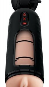 Realistisk PDX Elite Mega Milker masturbator i Fanta Flesh-material med automatiska milking-program