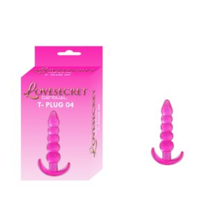 T-Plug 04 analplugg 12 cm i mjuk silikon med jämna slanka kulor