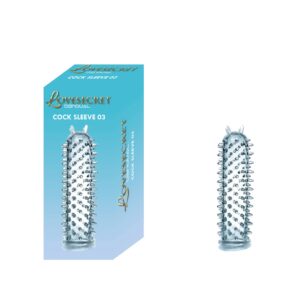LS39 transparent penissleeve med ribbor och prickar i TPE-material