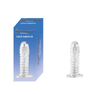 Transparent LS38 penissleeve i TPE med ribbor och knottror för stimulans