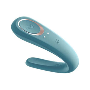 Double Classic Parvibrator med böjd stav och bredare klitoris-del