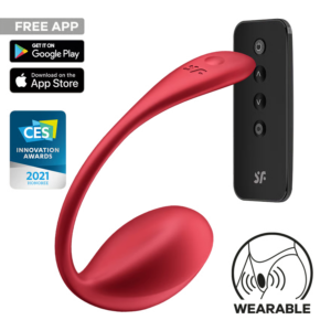 Fjärrstyrt vibrerande ägg Shiny Petal APP i oval form för G-punktsstimulans