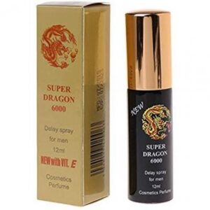 Flaska med Super Dragon 6000 lokalbedövande fördröjningsspray