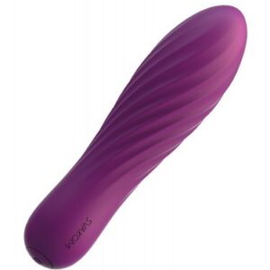 Diskret Tulip Bullet Violett minivibrator i violett med silkeslen yta