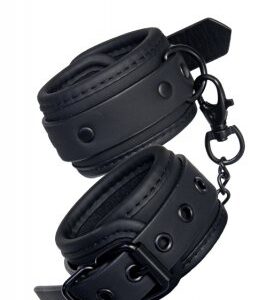 Svarta handbojor i mjukt neoprene med nickelfri kedja och kabinkrok
