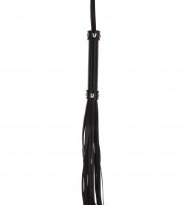 Flogger TabooM i slitstarkt PU-läder med ergonomisk O-ring för BDSM-sessioner
