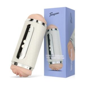 Teazers Electric Masturbator med två öppningar och realistisk silikon-design
