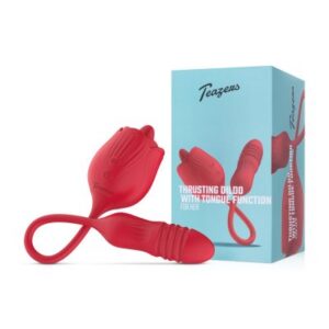 Teazers Rose Vibrator i rosformad design med vibrations- och thrusting-funktion